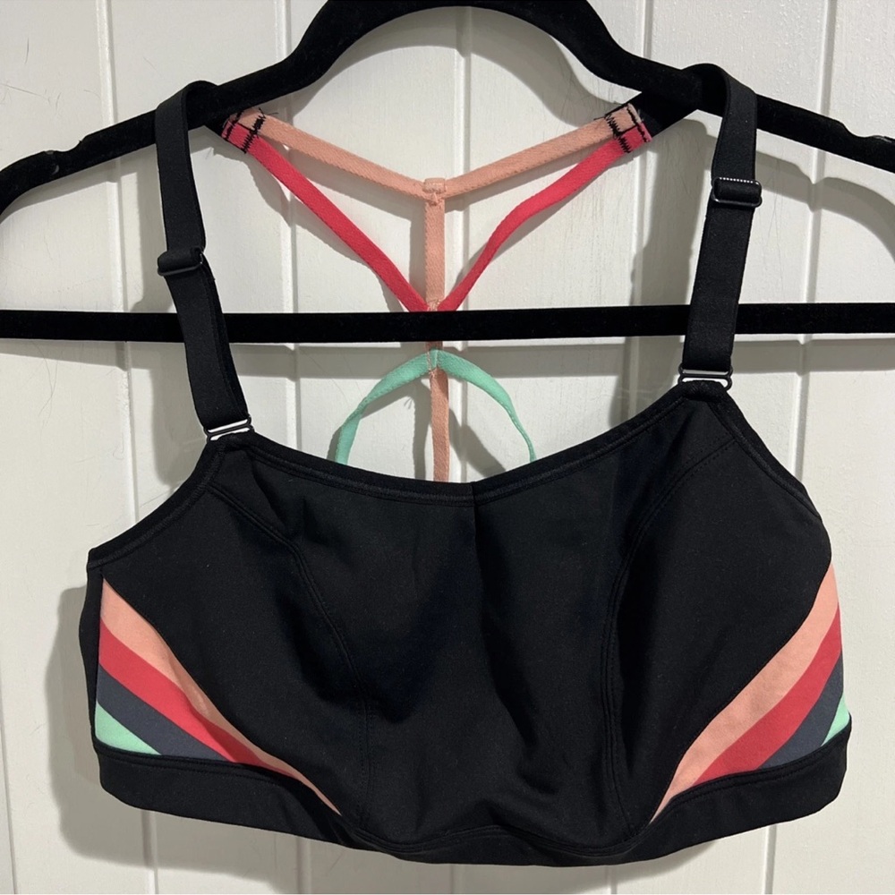 LIVI Active Black Sports Bra Size 10/12 Racerback Athletic Comfort Stretch